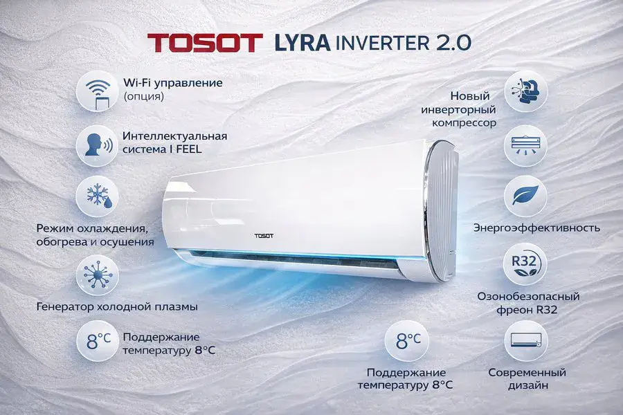 Кондиционер Tosot Lyra Inverter R32